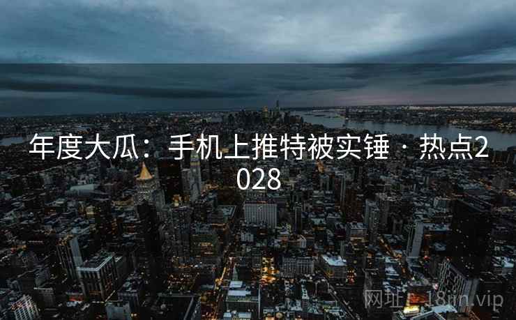 年度大瓜：手机上推特被实锤 · 热点2028
